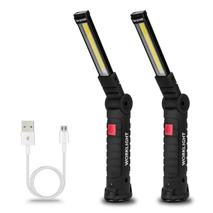 Tool Gifts for Men 2Pack Rechargeable LED Work Lights with Magnetic Base, 360... - Picture 1 of 8