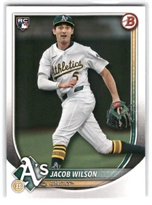 Jacob Wilson 2025 Bowman Baseball #9 Athletics Rookie RC - Foto 1 di 2