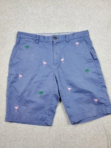 Pantaloncini Brooks Brothers kaki piatto davanti stampa fenicottero ricamati taglia 32 chino - Foto 1 di 11