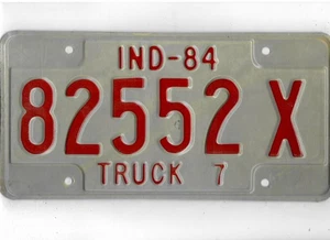 INDIANA 1984 license plate "82552 X" *****MINT***** - Picture 1 of 1