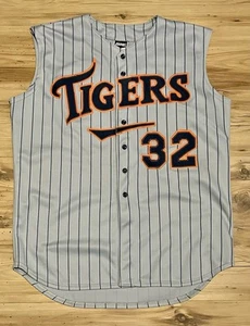 Chaleco Jersey Vintage Años 90 Bicicleta Detroit Tigers #32 Para Hombres XL Gris Cosido - Imagen 1 de 5