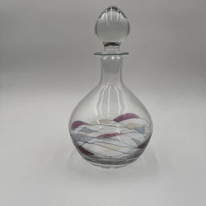 MILANO WINE DECANTER ROMANIAN CRYSTAL GLASS BARWARE 10” - Picture 1 of 4