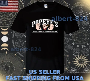 CAMICIA NUOVA POPEYE'S SUPPLEMENT SHOP LOGO T-SHIRT DIVERTENTE AMERICANA TAGLIA S A 5XL - Foto 1 di 7