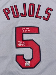 🚨ALBERT PUJOLS 700 HOME RUN DATE AUTO SIGNED CARDINALS JERSEY FANATICS HOLO🚨 - Picture 1 of 6
