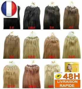 50/100/150/200 Extensiones de Cabello Pose en Frío Fácil Loop Natural 53-60CM - Imagen 1 de 16
