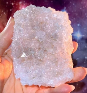 VERY RARE PINK APOPHYLLITE BEAUTIFUL GLISTENING SPARKLING CRYSTAL INDIA - Picture 1 of 5