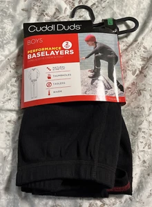 CUDDL DUDS Performance Base Layers 2-Piece Top/Pants large boys 12/14 - Picture 1 of 3