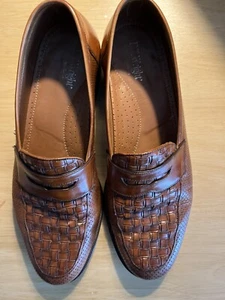 ET WRIGHT Herren 9D Gewebte Halbschuhe Braun Hergestellt in Italien Slipper Strand Preppy Design - Bild 1 von 9
