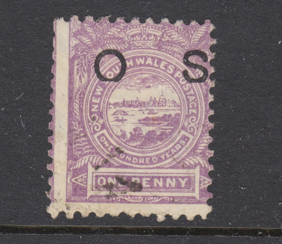New South Wales SG O39 used. 1888 1p lilac View of Sydney, inverted watermark - Image 1 of 1
