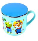 PORORO Non Slip Feeding Cup With Lid Stainless Steel Korea Kid Baby BL