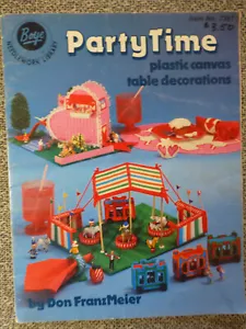 Boye Plastic Canvas #7391 Party Time Table Decorations Circus Valentines Etc. - Picture 1 of 3