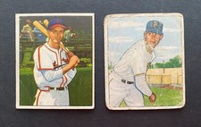 2 - 1950 Bowman Cards Walker #180 Gumbert #171