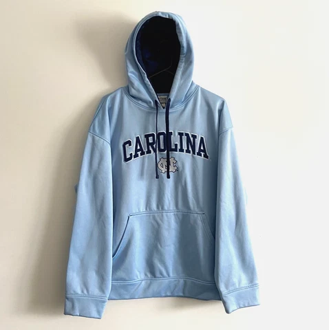 Section 101 Majestic Mens Size XL Blue UNC North Carolina Tar Heels Hoodie Cover