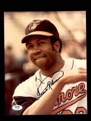 Frank Robinson PSA DNA Signed  8x10 Photo Autograph Orioles - Image 1 of 3