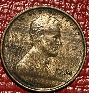 1934 Lincoln Wheat Cent AU Monster Woody unsachgemäße Legierung einzigartiger Augenappellfehler - Bild 1 von 8