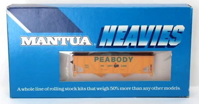 Mantua Heavies 829-018 HO 2 bay hopper w Load Peabody Short Line 6631 kit NIB - Image 1 of 3