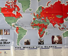 US News The New World Map 1993 Wall Map Rod Little folds out to 33x21.5