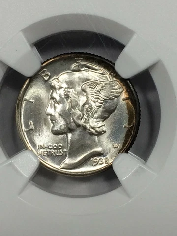 1938  Mercury Silver Dime - NGC MS65 Cover