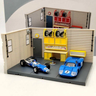 1/43 Scale 1/2/4 PCS Aurora Garage Diorama Scene Model (not include model cars) - Image 1 of 4