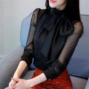 Blusas De Mujer Manga Larga Camisa Elegantes Fina De Moda Casuales New 50%off - Picture 1 of 26