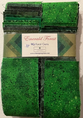 38 tiras precortadas bosque esmeralda bosque esmeralda 40 quilates gemas impresiones Wilmington Foto 1 de 4