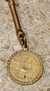 Vintage WRANGLER WROOST (Spelled Correctly) Keychain Gold-Tone Don't Know About  - Picture 1 of 3