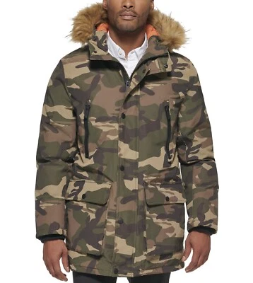 Club Room Men's Parka with a Faux Fur-Hood Jacket, Camouflage, Size S - Image 1 of 4
