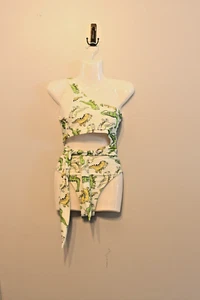 SHEIN Women's White Animal Print Cutout One Piece Swimsuit Size Large NWOT - Picture 1 of 9