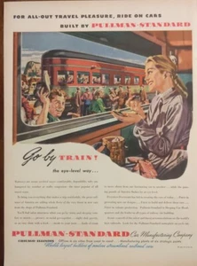 Anuncio impreso estándar Pullman 1946 vintage Posguerra Mundial, ir en tren - Imagen 1 de 1