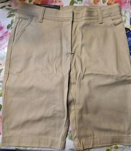 Nautica Girls School Uniform Khaki Bermuda Shorts Sz 8 Regular Stretchy Material - Picture 1 of 2