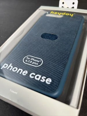 Heyday Corduroy Apple iPhone 6/7/8 Plus 6+ 7+ 8+ Teal Phone Case - New Textured - Image 1 of 3