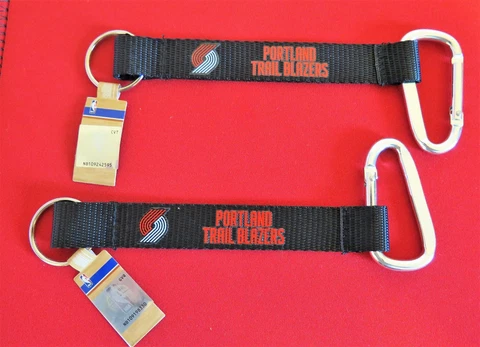 TWO BEAUTIFUL AND HANDY, PORTLAND TRAIL BLAZERS  CARABINER KEYCHAINS FROM AMINCO Cover