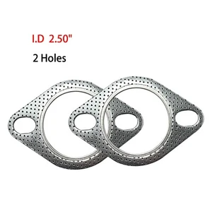 2Pcs 2-Bolt Exhaust Gasket High Temp 2.50" (63.50mm) I.D ETL Performance New - Bild 1 von 5