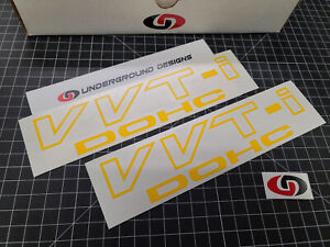 VVT-i DOHC Decals (2pk) Side Fender Racing Stickers fits Toyota Celica Corolla S
