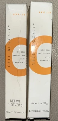 (2) BeautiControl Cell Block-C New Cell Protection SPF-20! 1 oz. - Image 1 of 4