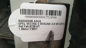 873014T radiatore acqua per OPEL VECTRA C 3.0 CDTI (F69) 2002 352090 - Picture 1 of 10