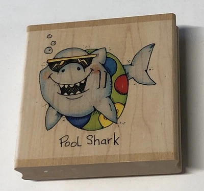 Whipper Snapper Designs Pool Shark MY905 Rubber Stamp Cool Shark Tube 2007 - Image 1 of 4