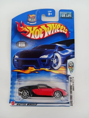 Hot Wheels Bugatti Veyron 030 2003 First Editions 18/42 Red and Black New Sealed - Image 1 of 4
