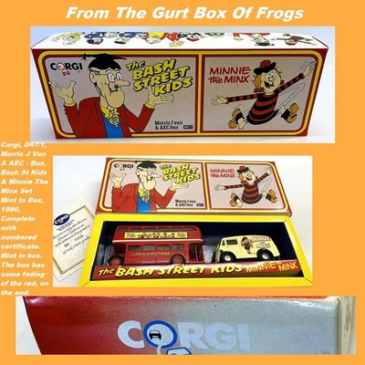 Corgi D47/1 Morris J Van & AEC - Bus Bash St Kids & Minnie The Minx Set - Boxed - Image 1 of 4