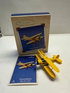 HALLMARK RECUERDO STAGGERWING SKYS THE LIMIT AVIÓN ORNAMENTO 2002 - Imagen 1 de 9