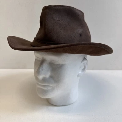 Sombrero de cuero genuino Minnetonka vintage hecho en EE. UU. talla pequeña Foto 1 de 4