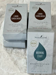 Young Living Essential Oil Lemon Sandalwood Morning Star Bar Soap. Lot Of 5 New - Picture 1 of 1