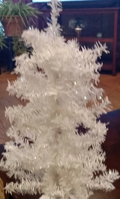 New White 18" tall artificial Christmas tree Table Top - Image 1 of 3