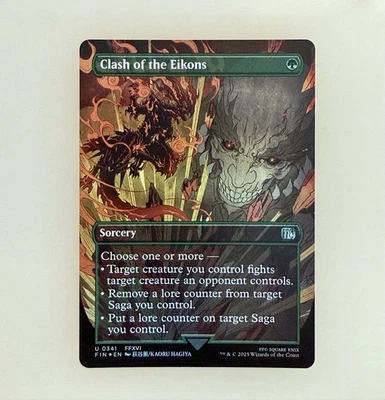 Magic the Gathering: Clash of the Eikons (Borderless) Final Fantasy Foil NM - Image 1 of 3