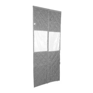 Magnet Insulated Door Curtain Winter Thermal Door Cover With Clear Window Keep - Picture 1 of 12