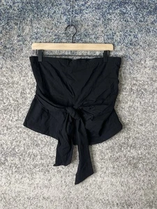 Free People Tube Top Black Front Tie Size Large - Picture 1 of 10