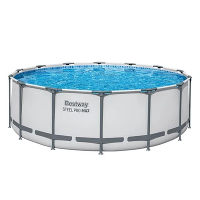 Steel Pro MAX™ Solo Pool ohne Zubehör Ø 427 x 122 cm, lichtgrau, rund - Bild 1 von 4
