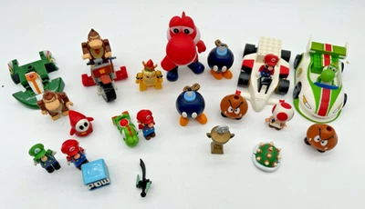 Super Mario Brothers Nintendo Figures Mixed Lot Mario Yoshi Bowser  Kong - Image 1 of 4