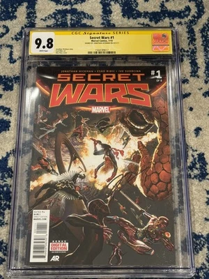 Secret Wars #1 (2015) CGC SS 9.8 Signed Jonathan Hickman 🔥 - Image 1 of 2