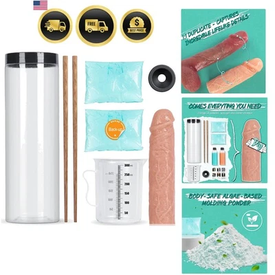 Kit de fundición de pene de silicona consolador molde conjunto parejas juguetes para adultos hágalo usted mismo artesanía Foto 1 de 4
